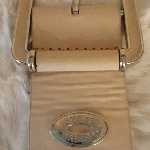 BWWOT* (w/FREE Belt in Nude) Madeline Nude Platform Pumps. Sz 9. Velcro Closure - Picture 14 of 16